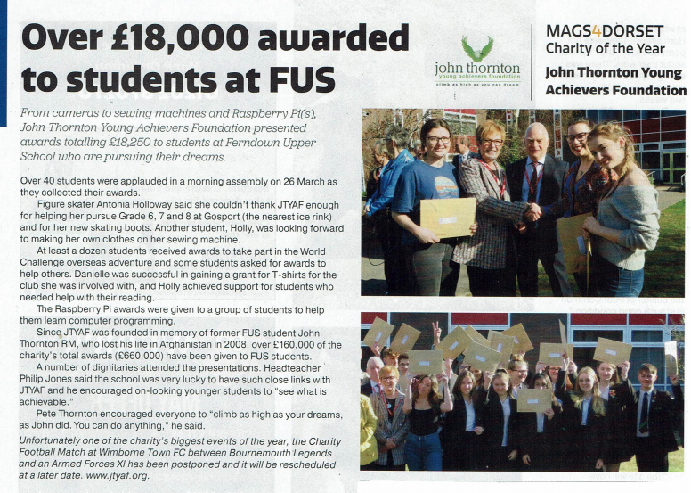 Over £18,000 awarded to students at FUS