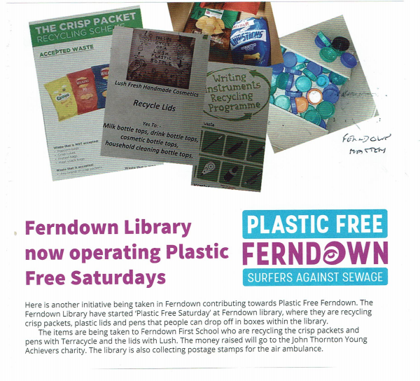 Ferndown Library now operating Plastic Free Saturdays