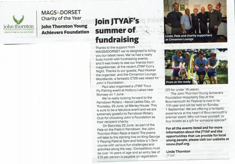 Join JTYAF's Summer of Fundraising