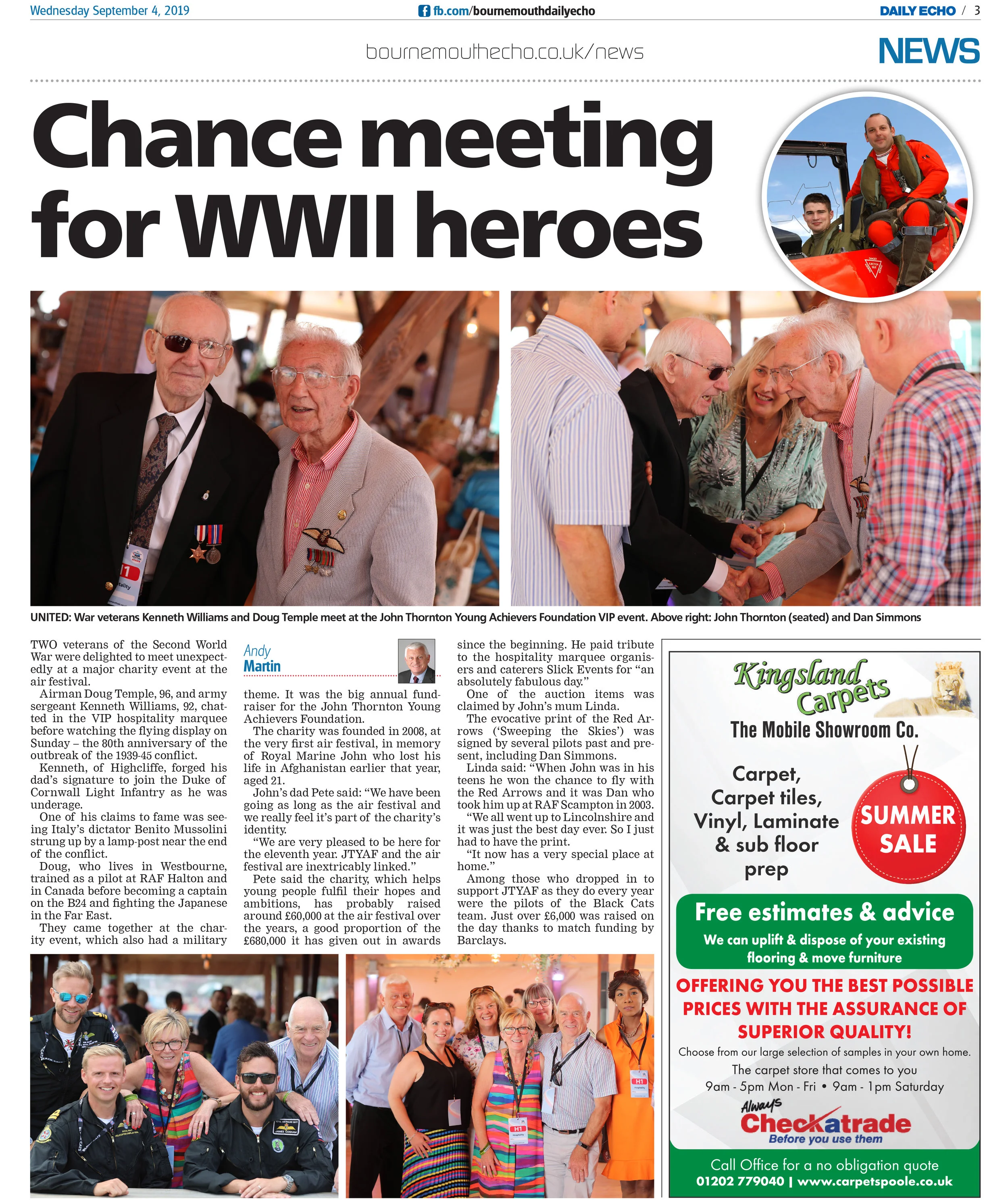 Chance meeting for WW2 Heroes