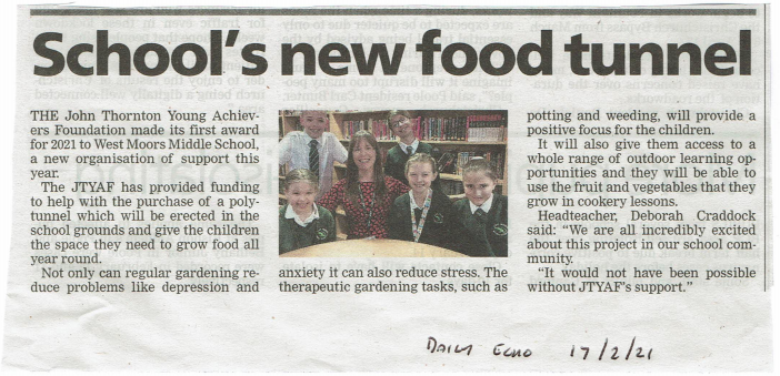 School's new food tunnel