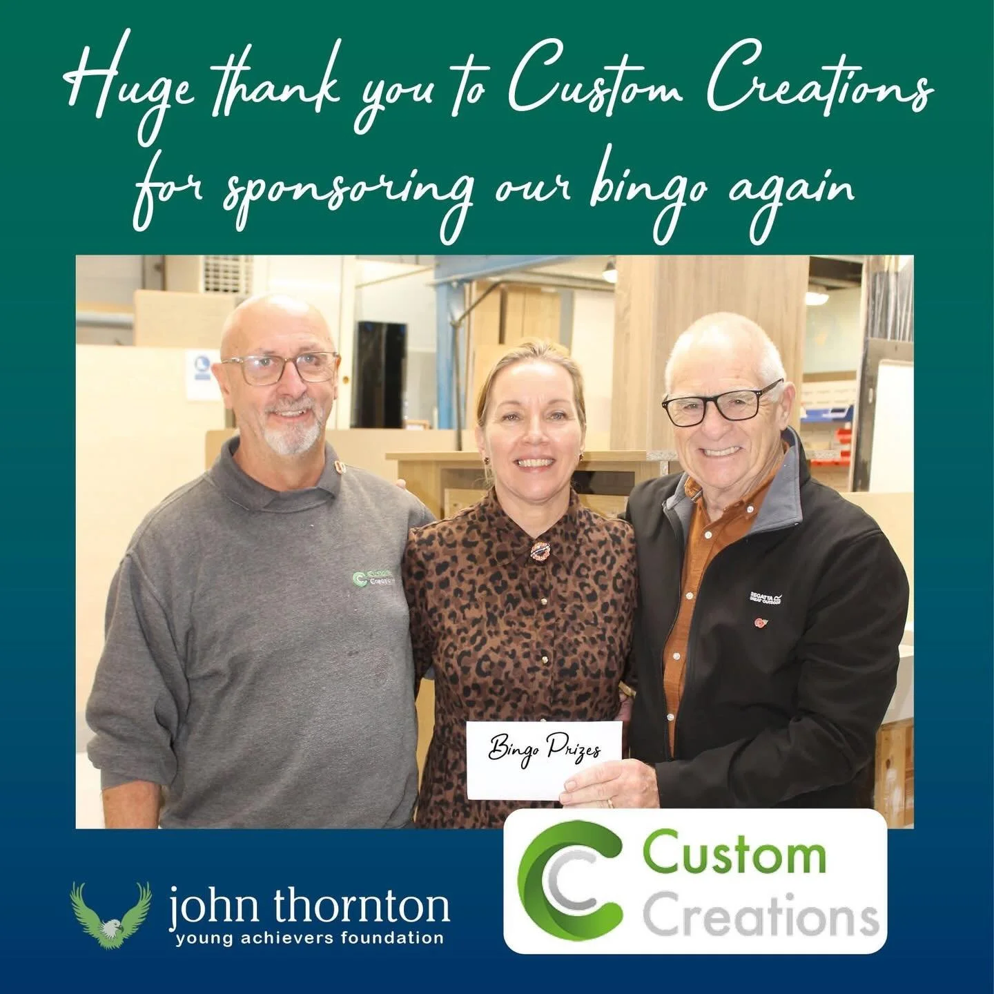 💚 Our lovely friends at @custom__creationsff have once again kindly sponsored our bingo meaning we can give away some AMAZING prizes thanks to them! 💚 

So if you&rsquo;re in need of hand crafted bespoke fitted furniture then please keep them in mi