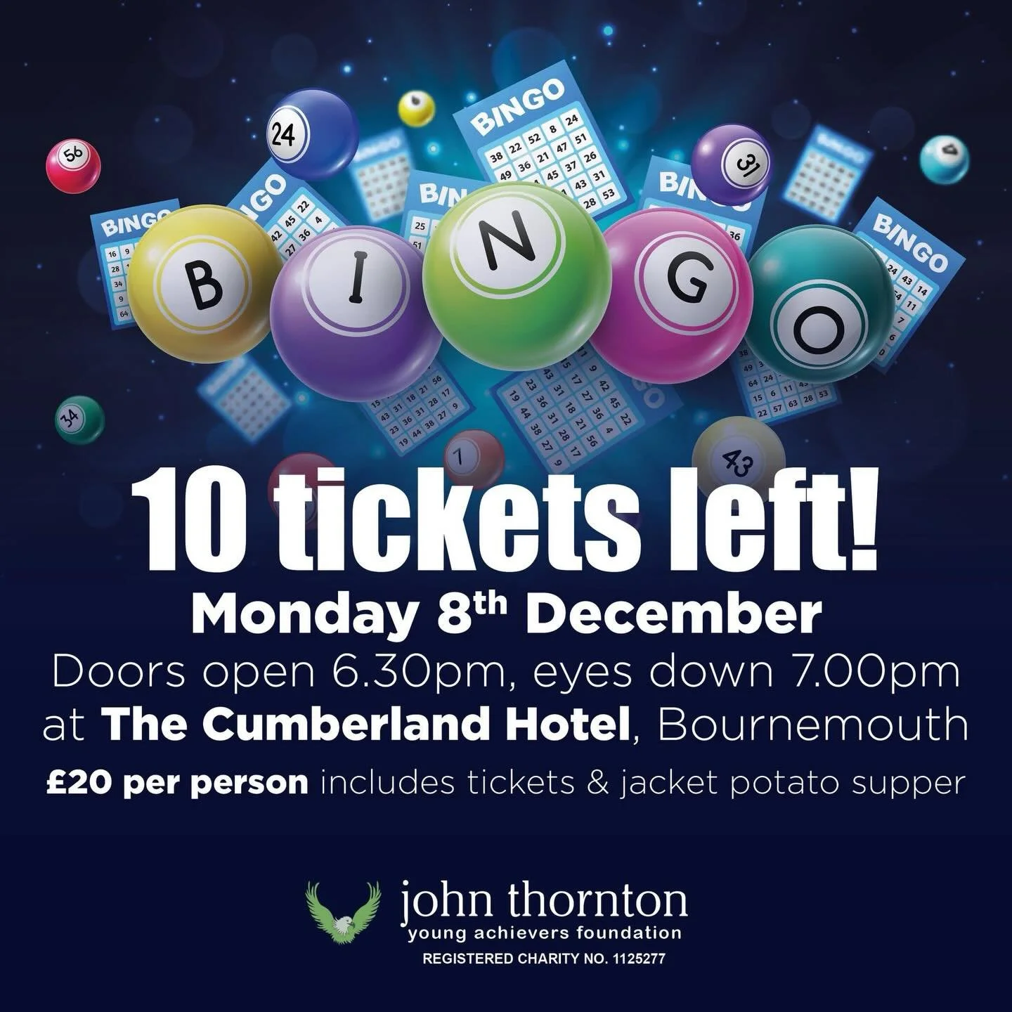 🌟 Great news! We&rsquo;ve had 10 extra tickets become available for our 2025 Festive Bingo! This event always sells out and promises a fantastic evening packed with brilliant bingo and raffle prizes. 🌟

Our host, Steve Whale of Whaley Entertainment