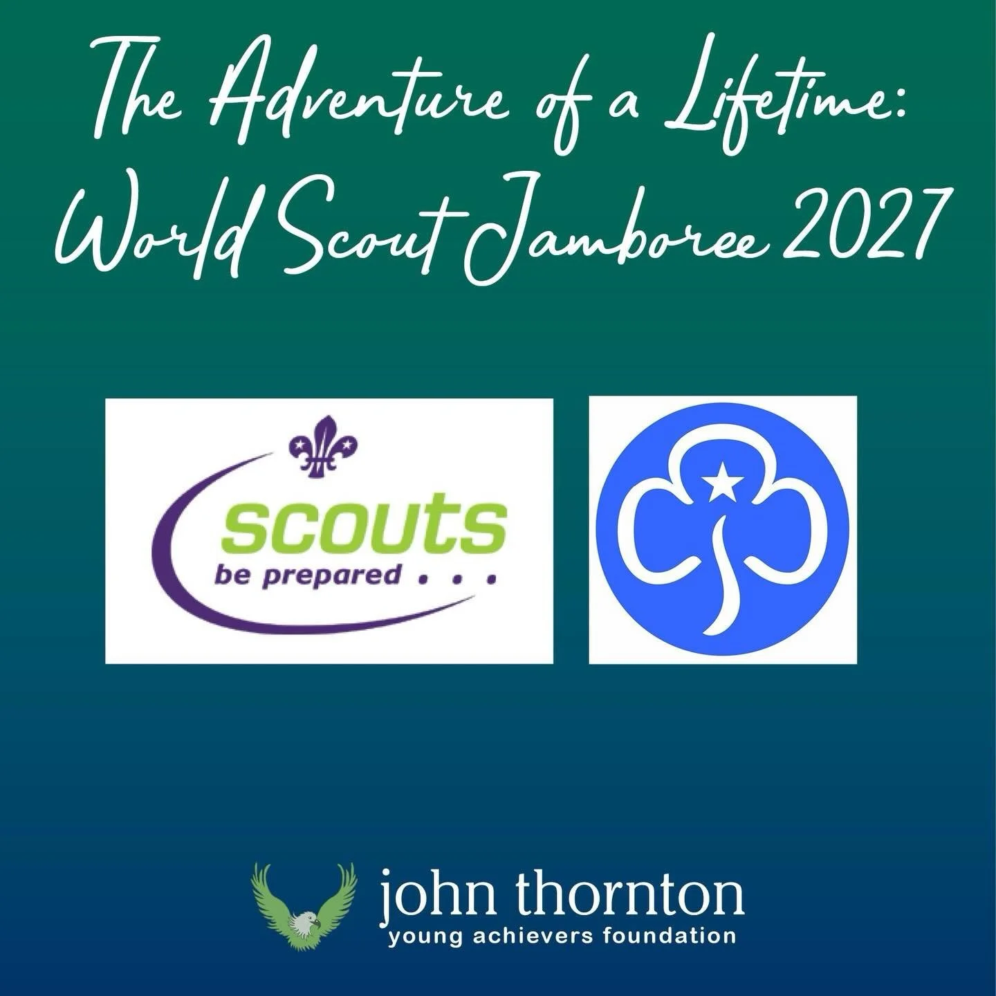 The Adventure of a Lifetime: World Scout Jamboree 2027 💙💚 

The JTYAF is thrilled to announce its support for three exceptional local Scouts and Guides, who have been chosen to represent Dorset County at the 26th World Scout Jamboree in Gdansk, Pol