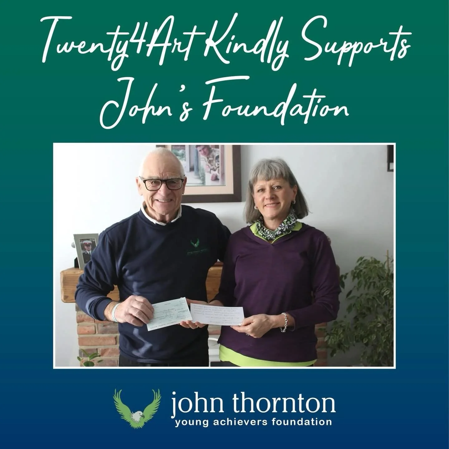 We send our thanks to all the members of Twenty4Art for choosing the John Thornton Young Achievers Foundation (JTYAF) as one of their supported charities during their Art &amp; Craft Sale &amp; Exhibition 🧶 🧵 🪡 

Thanks to their generosity and the