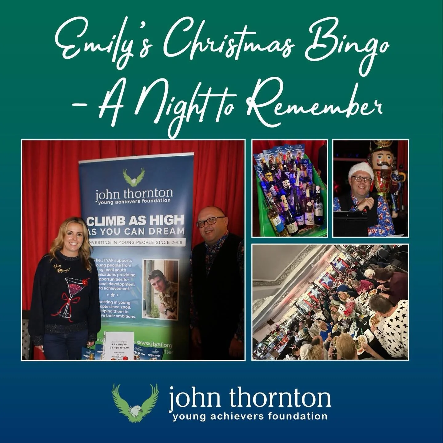 We made just over &pound;2000 at our 2025 Festive Bingo, huge thanks to Steve Whale for hosting an amazing night to remember a the Cumberland Hotel in Bournemouth! 

We had some amazing prizes kindly donated by local businesses and we all enjoyed a j