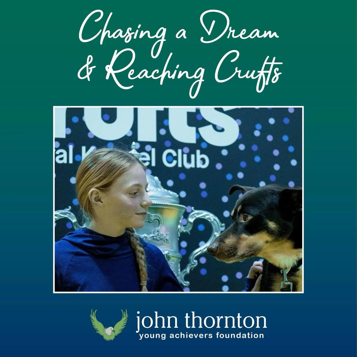 One of our award winners received a bursary to support her ambition of competing in more dog agility competitions, with the ultimate goal of qualifying for Crufts and we&rsquo;re thrilled to say she did just that 🐶🐾 

The pair finished an impressiv