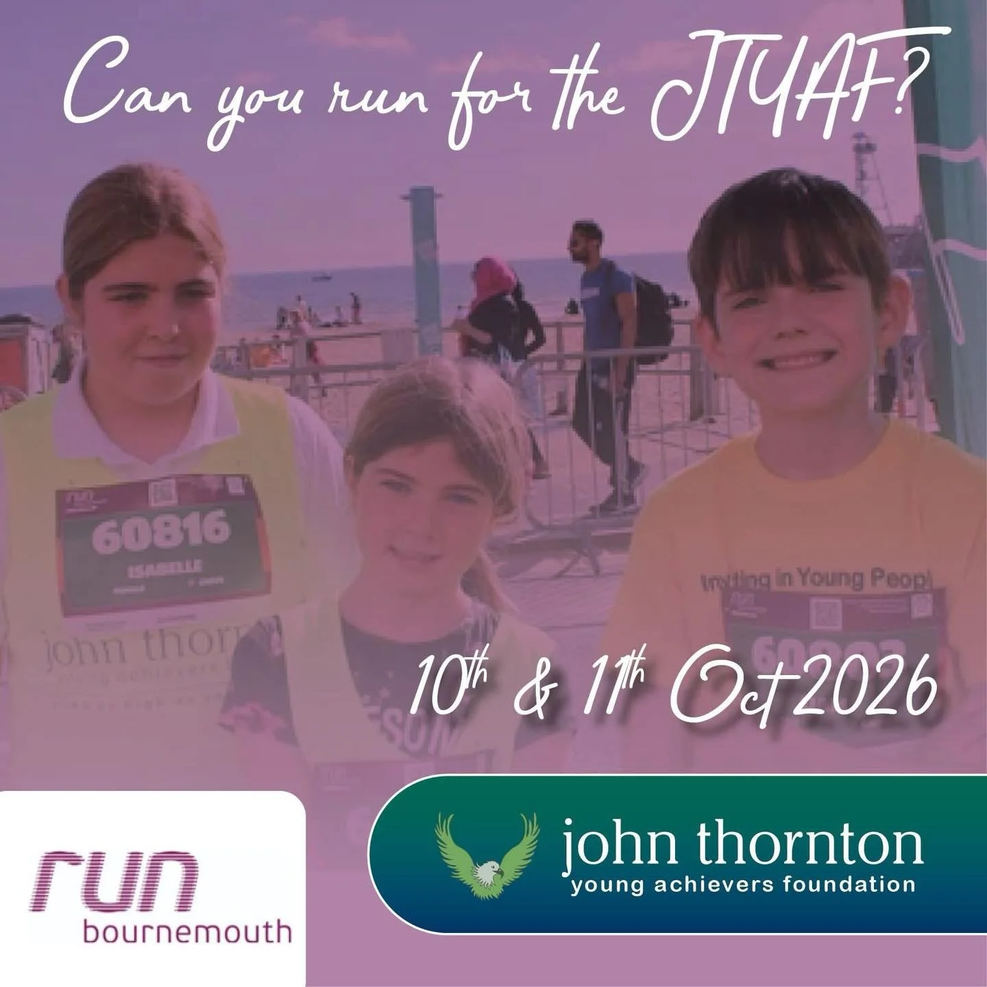 Are you a young  and aspiring runner? The 2026 Run Bournemouth has a range of races to choose from! 

There&rsquo;s a race for everyone and we&rsquo;d LOVE you to take on this challenge!

📍 Saturday 10th October
👶 Kids Kilometre &ndash; 3.30pm (age