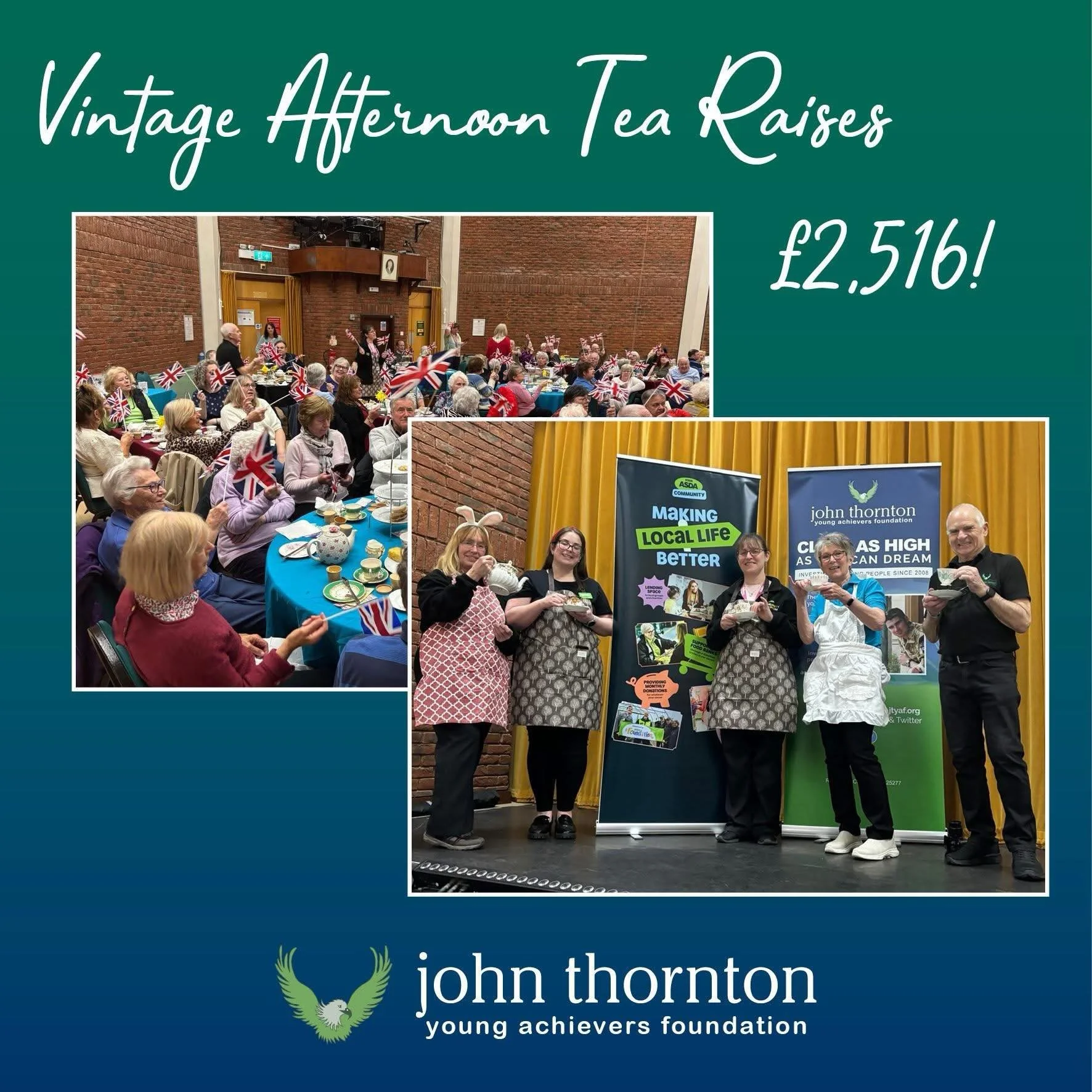 Community Spirit Shines at Barrington Centre: Vintage Afternoon Tea Raises &pound;2,516 for JTYAF 🇬🇧 🍰 

https://www.jtyaf.org/blog/community-spirit-shines-at-barrington-centre-vintage-afternoon-tea-raises-2516-for-john-thornton-young-achievers-fo