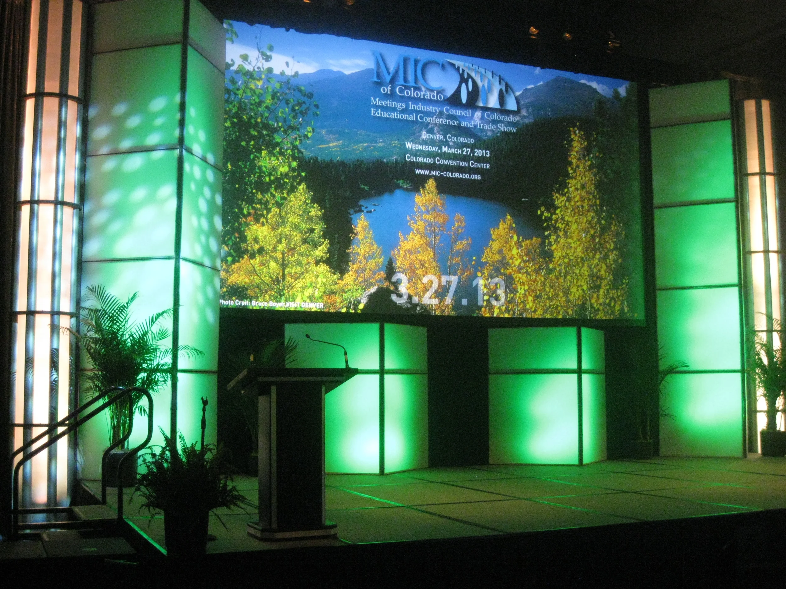 The Magnificent Module rental stage set by You Want What? Productions INC