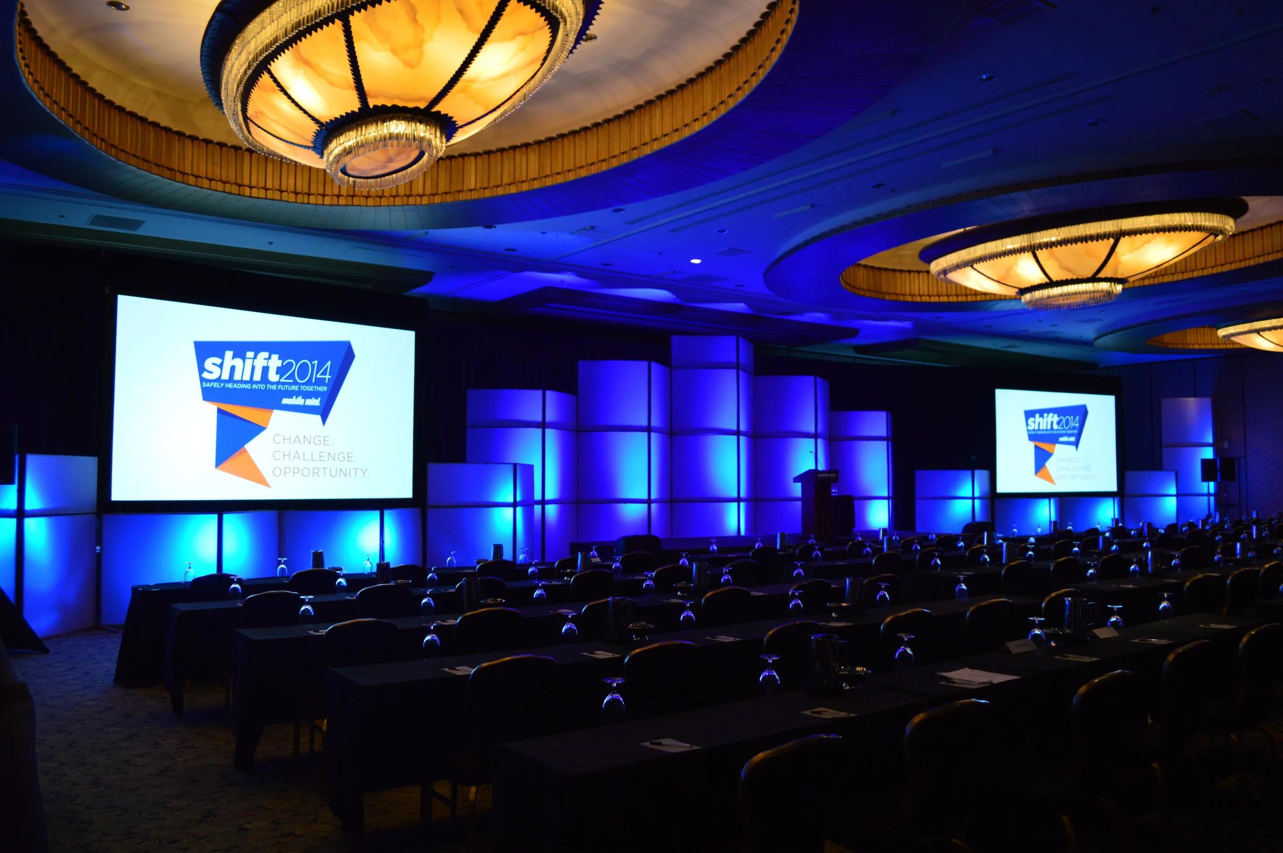 The Magnificent Module rental stage set by You Want What? Productions INC