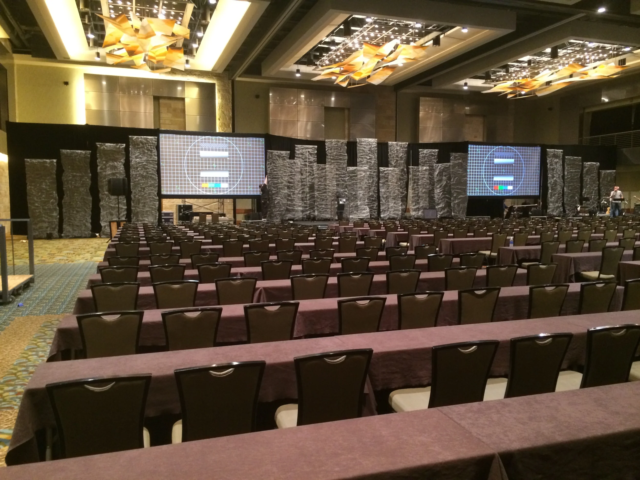 The Mesh rental stage set by You Want What? Productions INC