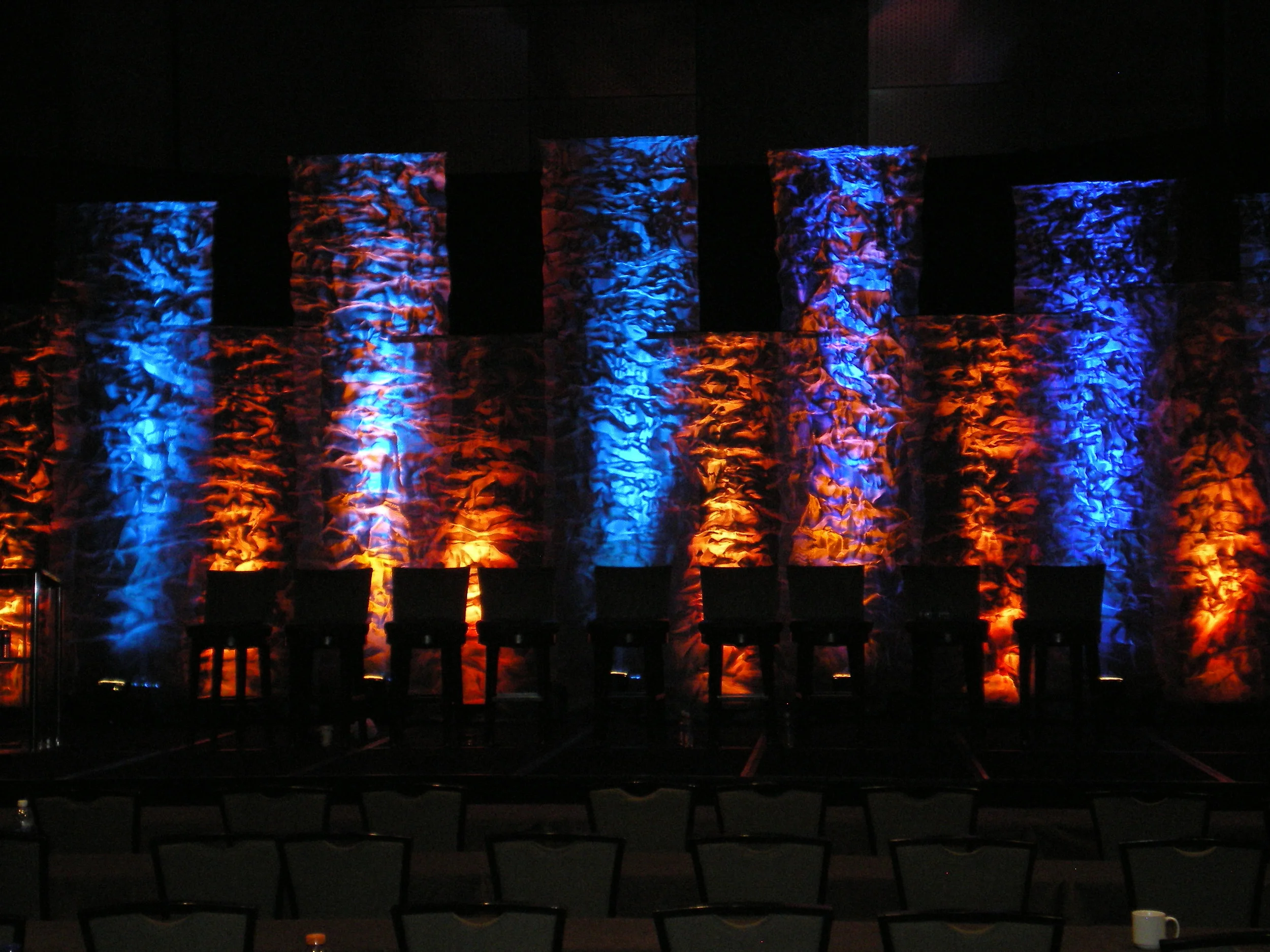 The Mesh rental stage set by You Want What? Productions INC