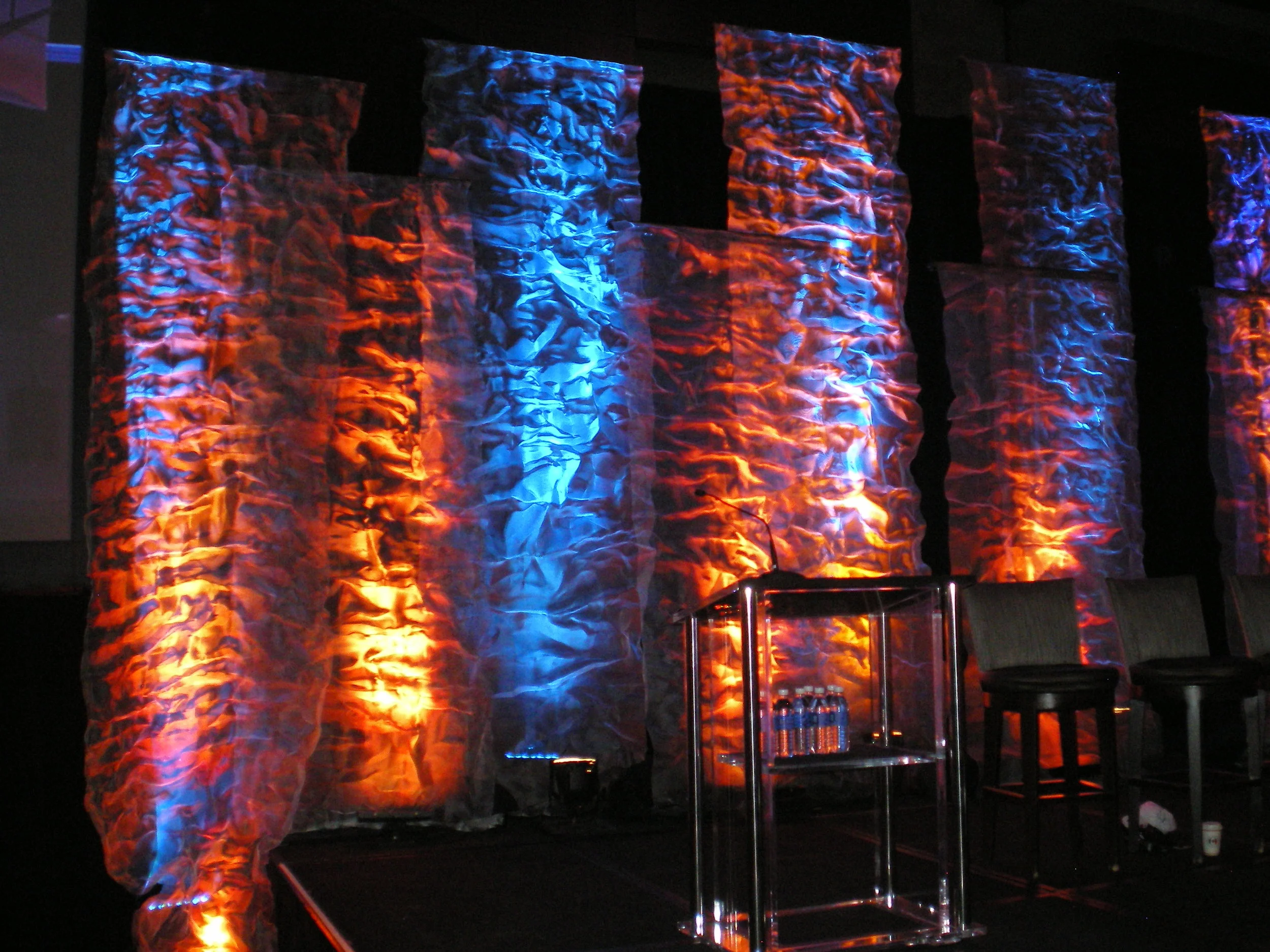 The Mesh rental stage set by You Want What? Productions INC