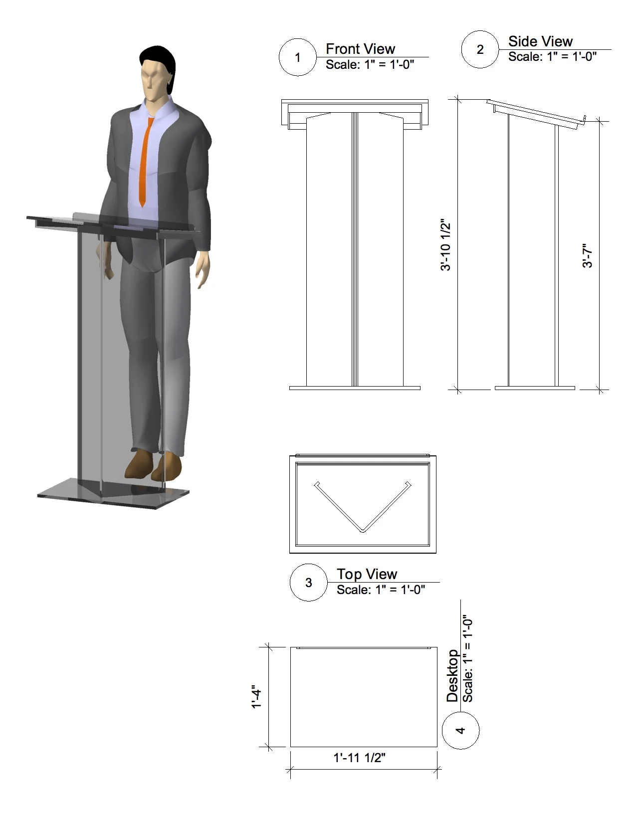 Standard Podium Size