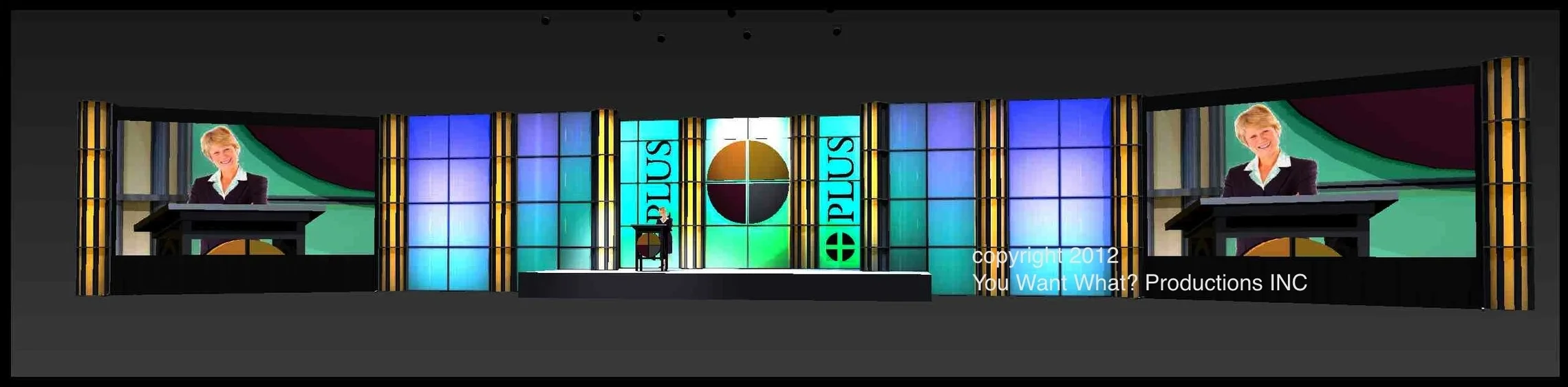The Magnificent Module rental stage set by You Want What? Productions INC