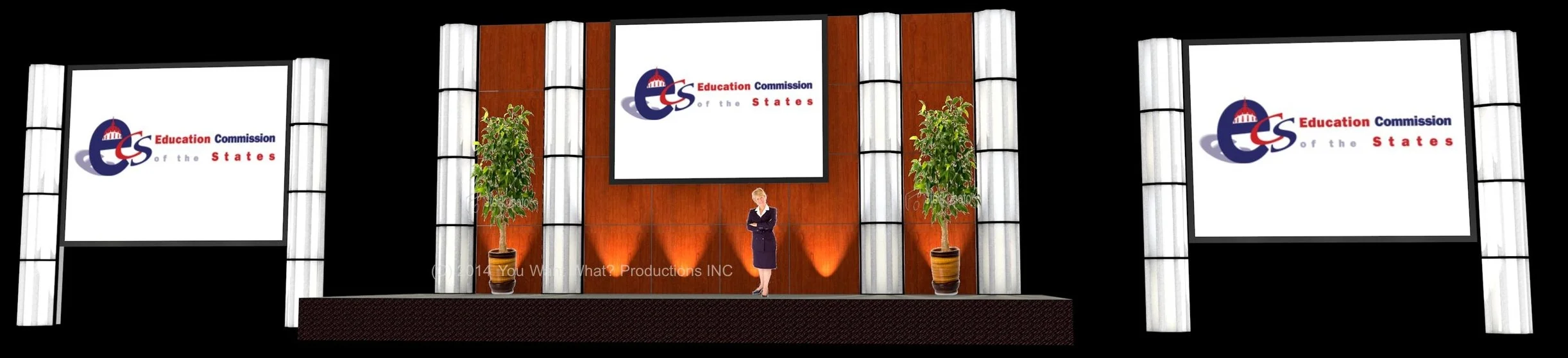 The Magnificent Module rental stage set by You Want What? Productions INC