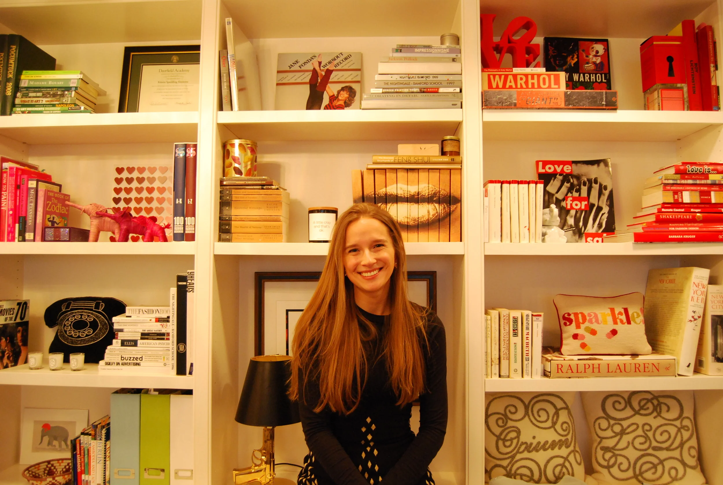 Artist Kristin Simmons captured in her beautiful New York home