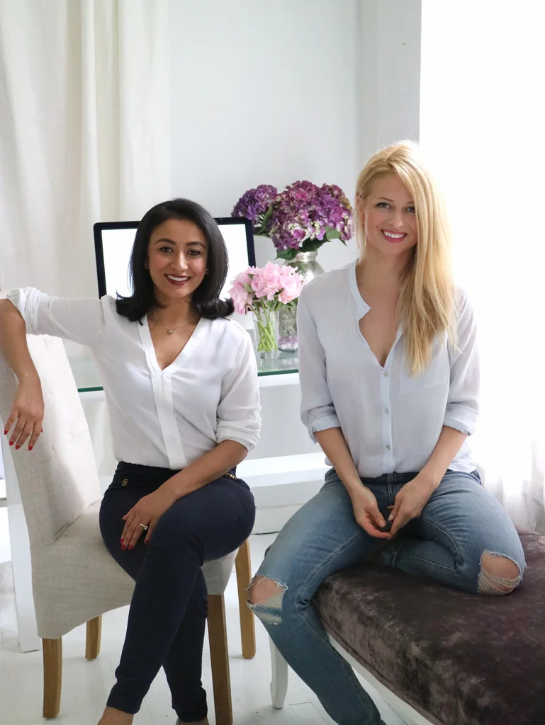 Founders, Gayatri on left, Sarah on right