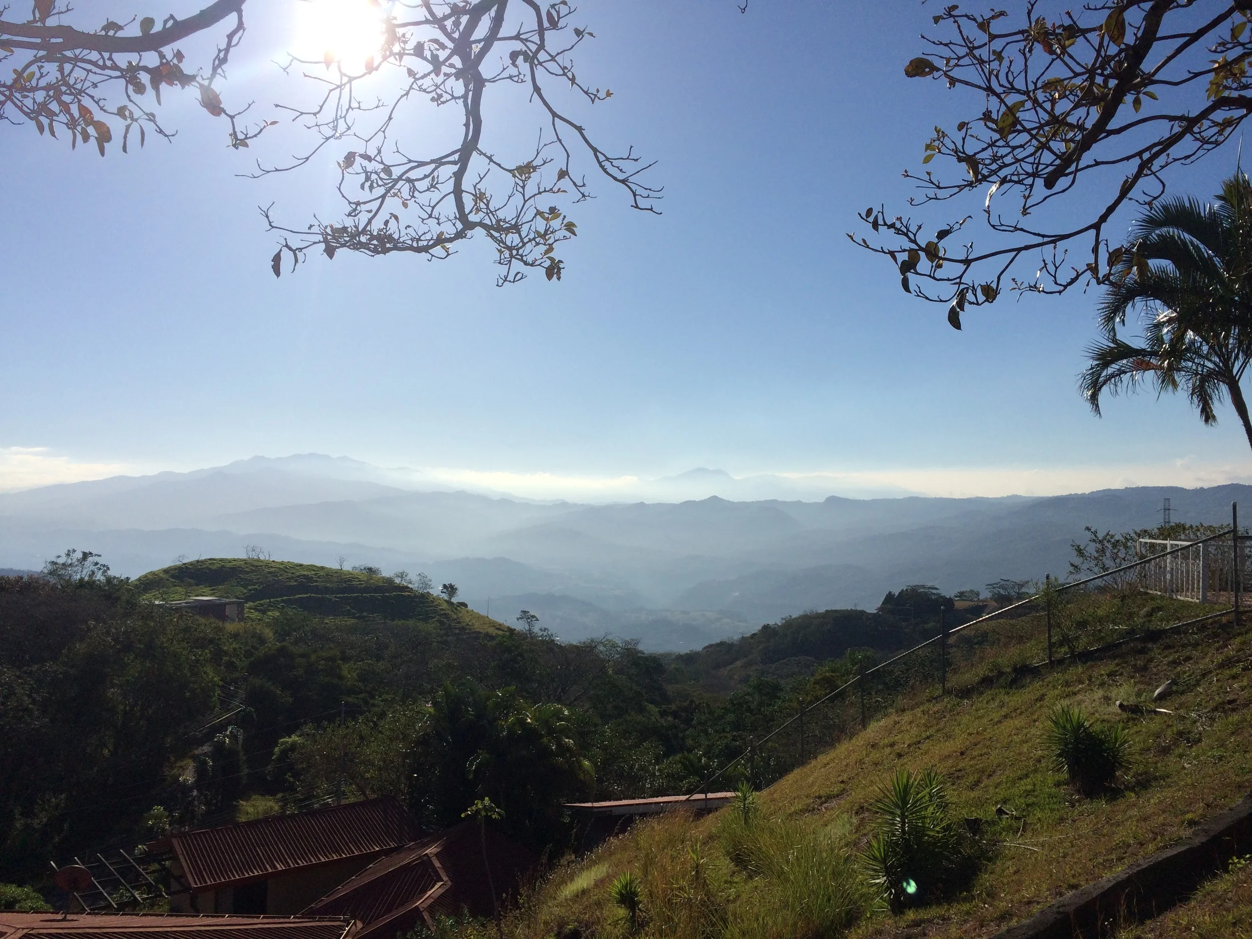 A trail behind the house led further up the mountain and offered this view. 