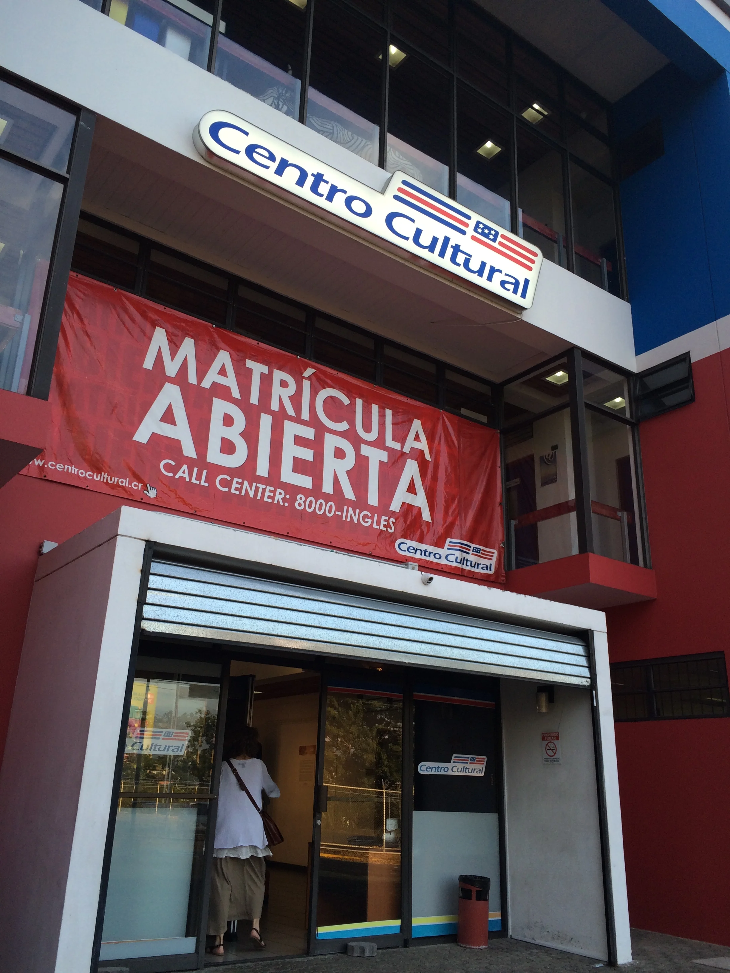 Judith entering the Cultural Center before the opening reception