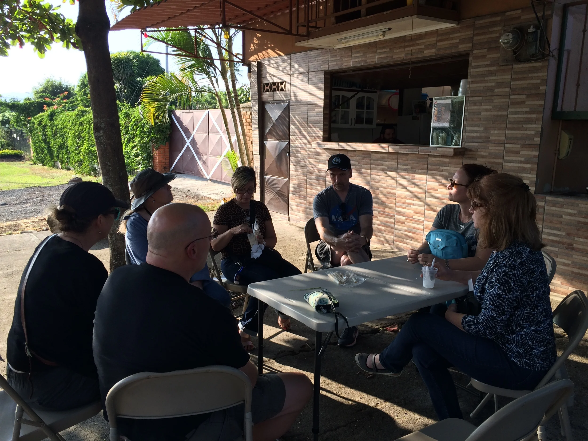 ice cream under the almond tree at Helados de Sorbetera. I had coconut and it was fabulous. 