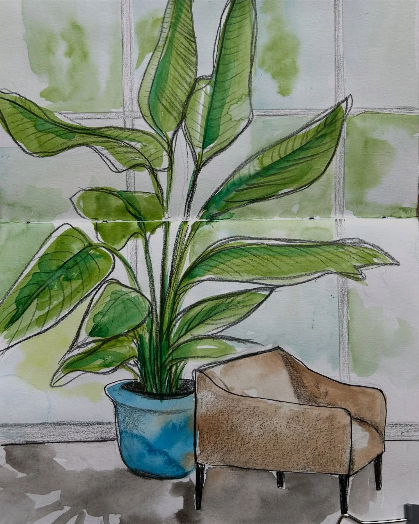 Had a great time with the @urbansketchersomaha this morning at @countrysideomaha It was lovely seeing old friends and meeting new people, slowing down and drawing for a bit. 

#urbansketching #sketching #urbansketchingomaha #lebstudiointhewild #lebst