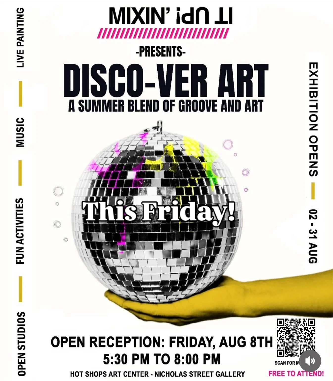 Please join us to celebrate @artdorkart and the large group show she coordinates at Friday's opening reception. Many artists will  have studios open on all 3 floors, now easily accessible with our passenger elevator! Hope to see you there!