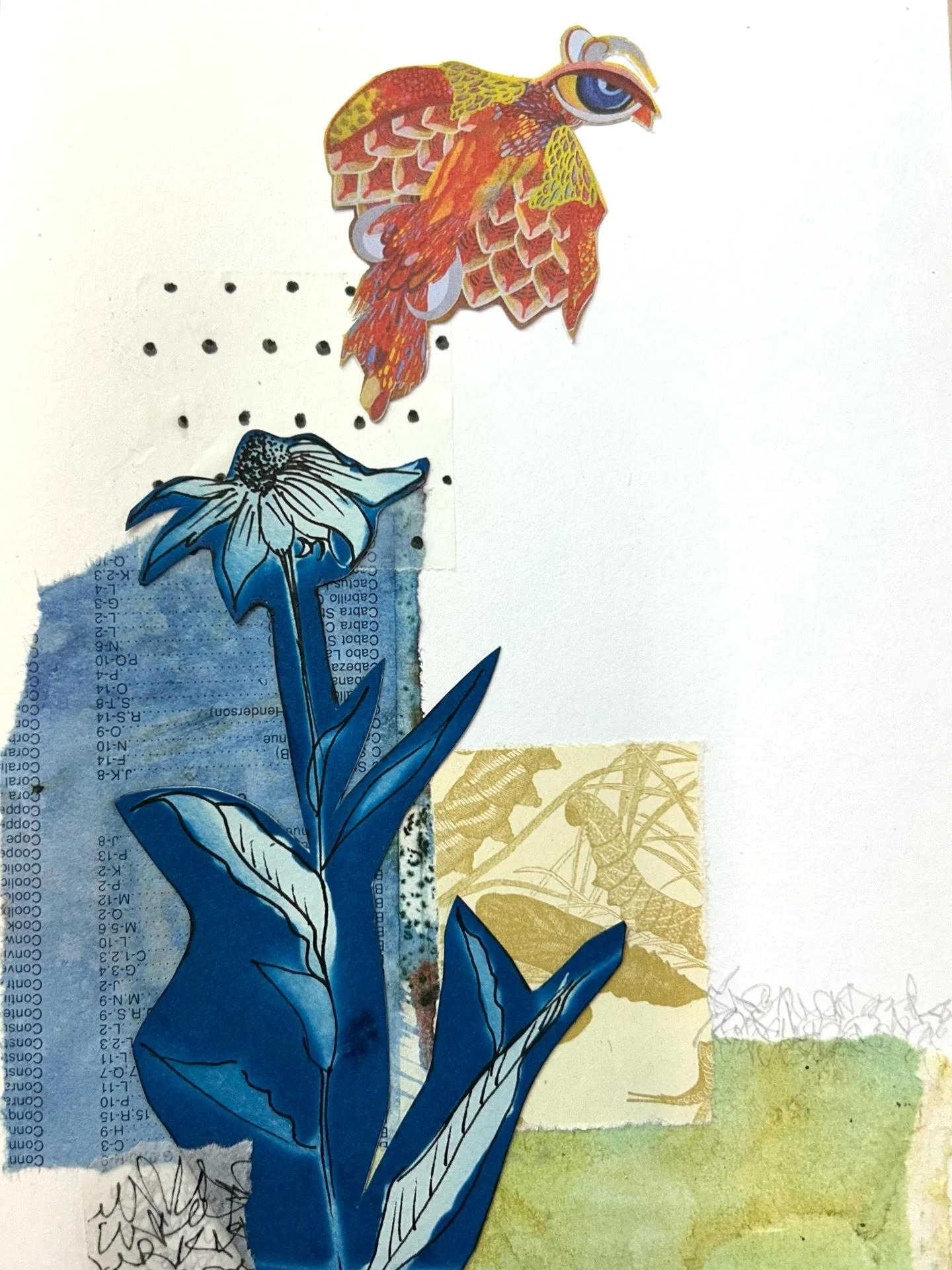 In between working on a new series of paintings, I make collages in my journal. 

#collage #mixedmediacollage #mixedmediaartwork #cyanotype #lebstudio