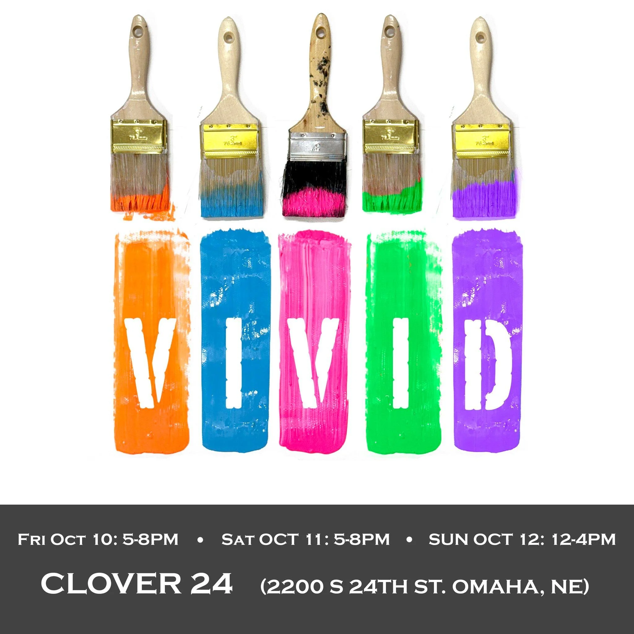 Two small abstracts will be part of @courtneykennyporto 's group show &quot;Vivid&quot; that will run as a weekend pop-up Oct. 9-11 at @clover24omaha. I hope you'll check it out!