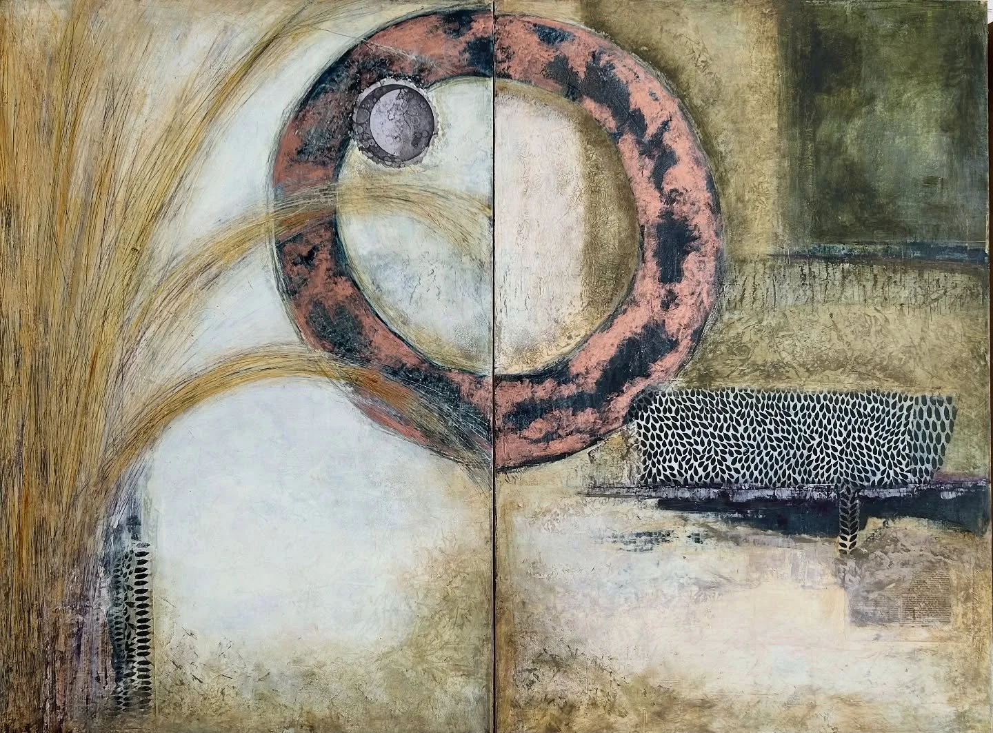 Here are two 20x30&rdquo; mixed-media paintings (&ldquo;Lunar phases and growth stages, pages 10 &amp; 11&rdquo;) that will anchor &ldquo;Weirder, Wilder, Witchier&rdquo; at @mingtoygallery in November. Join us for the First Friday opening reception 