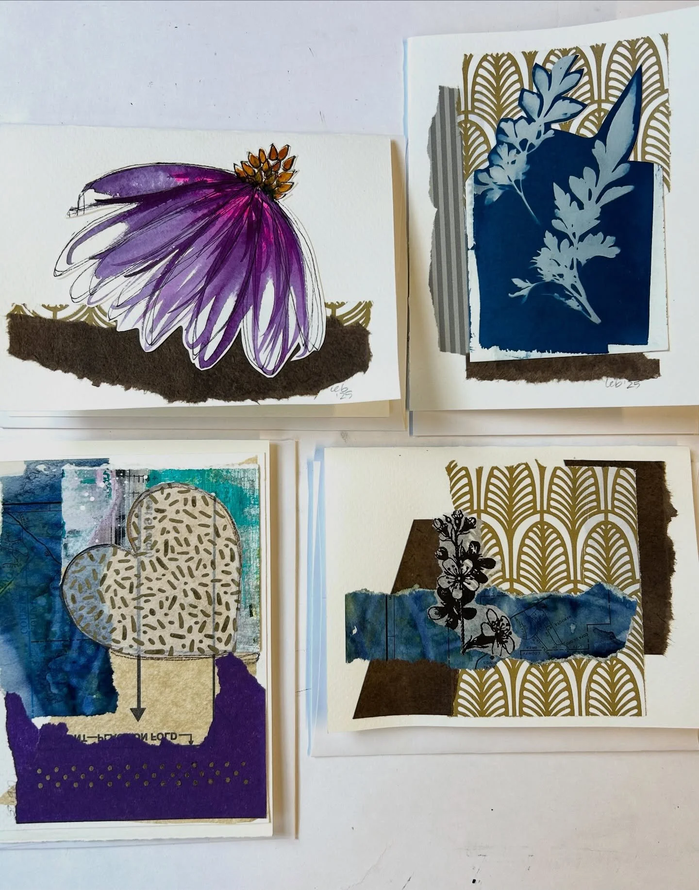 I&rsquo;ve been making collages on cards for several years, primarily as a way to share something handmade with people dear to me. Here are some examples. Winter is the season when i make collage fodder, and it&rsquo;s likely you&rsquo;ll find me doi