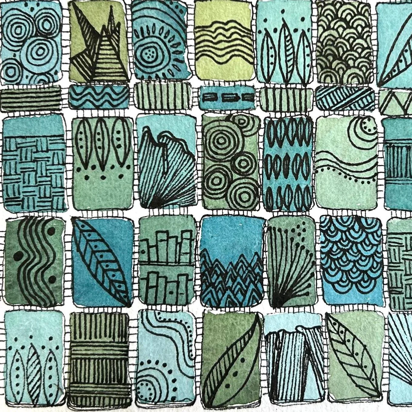 sometimes it's just not that deep. it feels good to make marks. 
watercolor and ink doodles