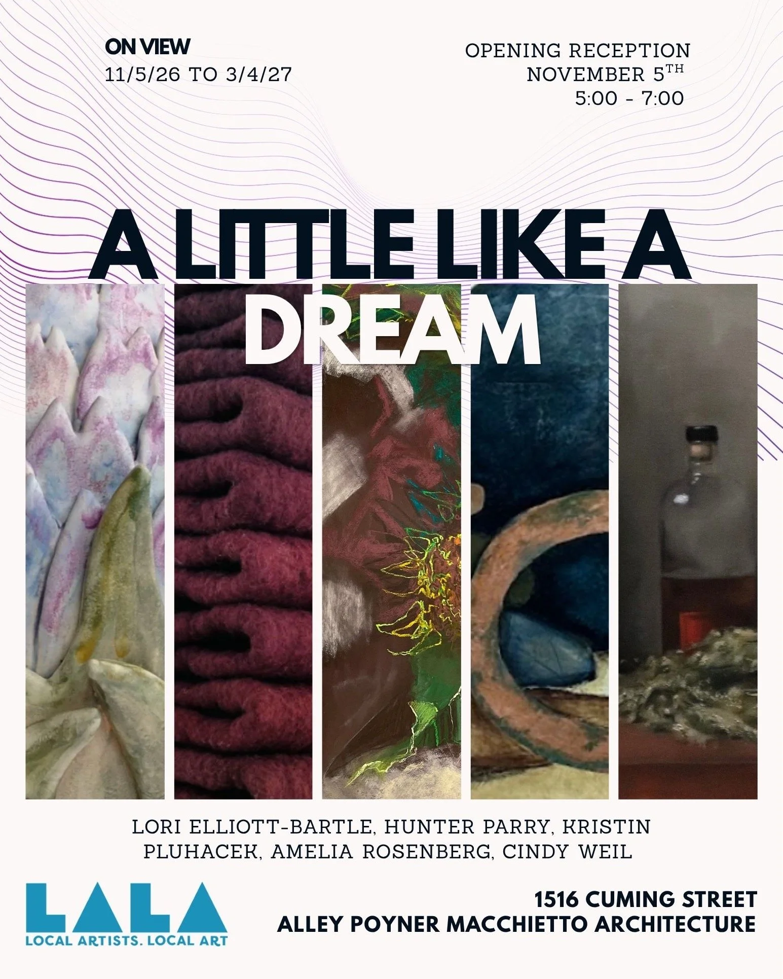 Please put this on your calendars! I'm delighted to have my work included in this group show organized by @lala.exhibitions @localartistslocalart. Many of my large mixed-media collage paintings from the "wilder, weirder, witchier" series wi