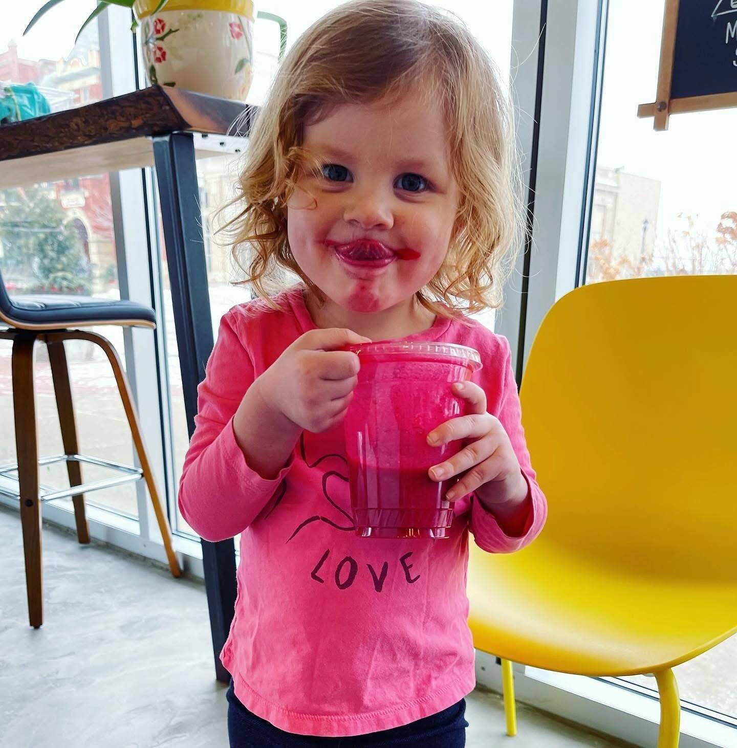 &ldquo;My ❤️ Skips A Beet&rdquo; smoothie is back for the month of February! A delicious blend of banana, orange, beet, strawberry, coconut oil, local honey and a whole lotta love! 

We&rsquo;re open 9am-3pm Mon-Sat. Come stop in!