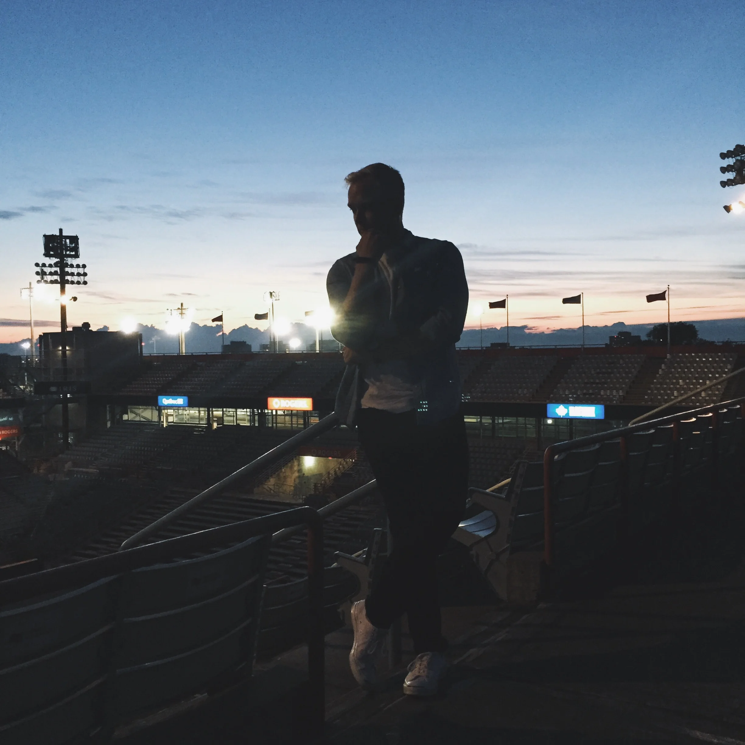 Sunset at the main court.