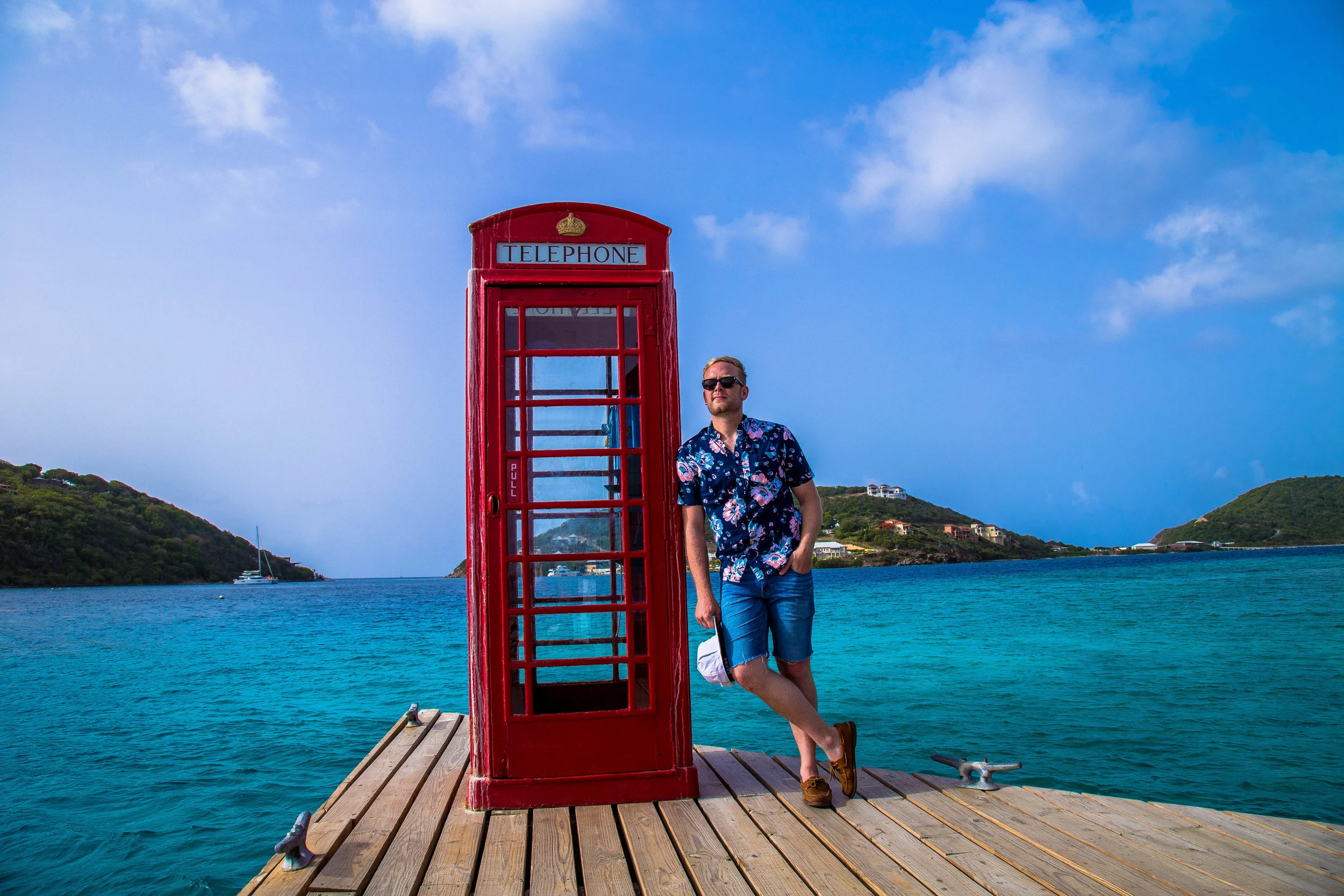 Pusser's Rum dock at Marina Cay.