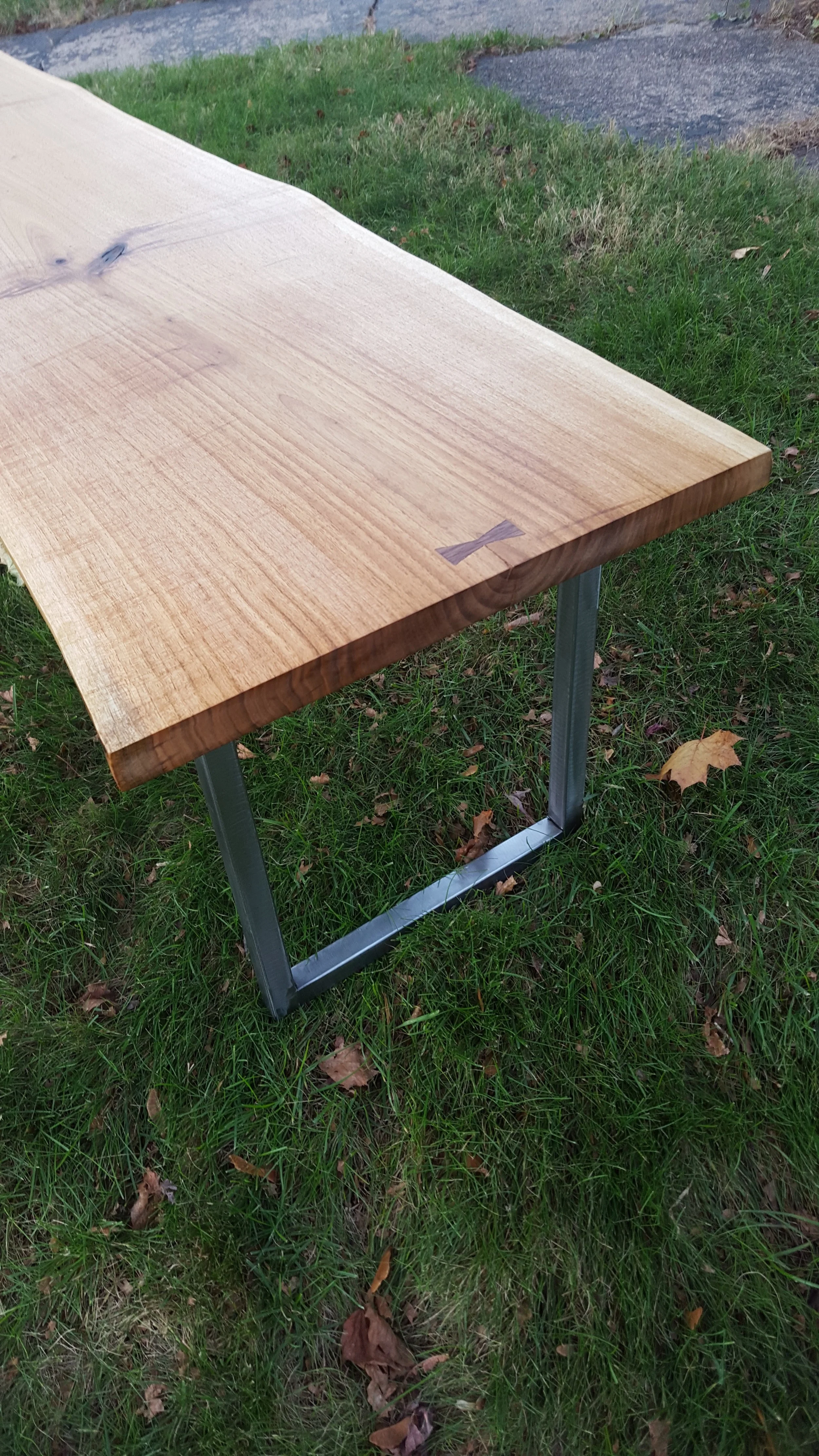 chestnut waterfall table