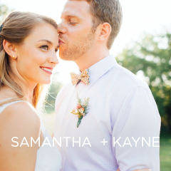 See Samantha and Kayne's DIY wedding. 