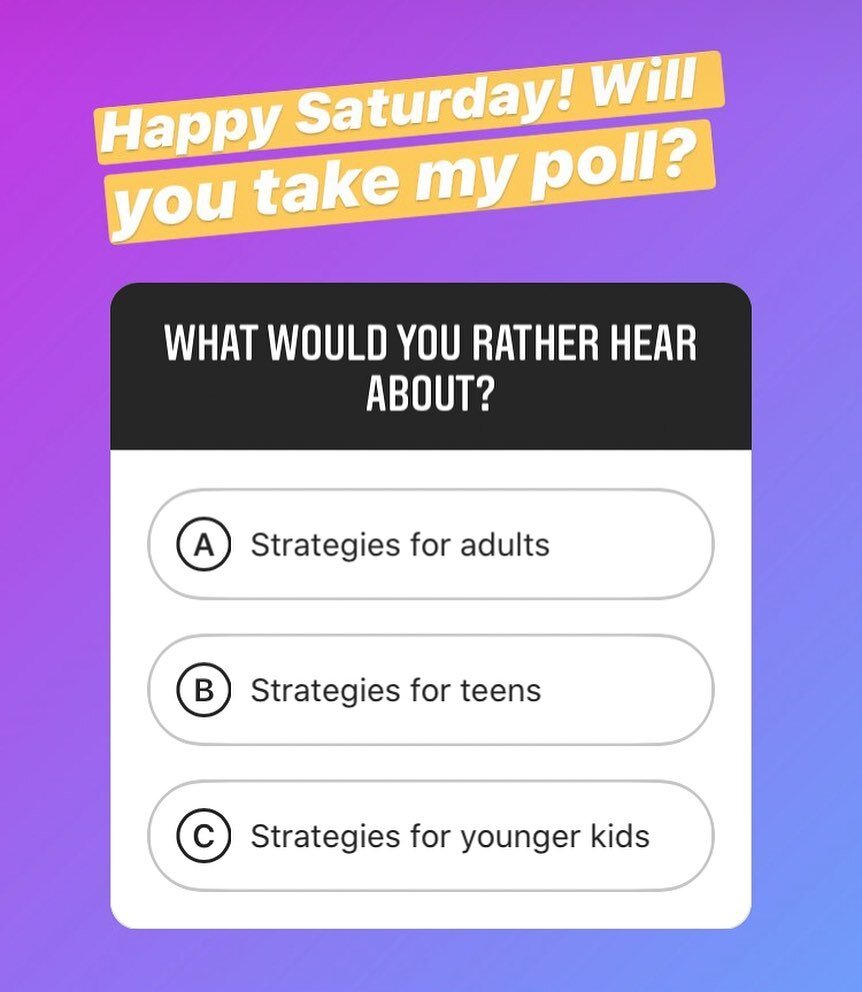 Happy Saturday! What would you like to hear about? Go to my story and take the poll or just comment here! .
💫 
I really love to hear from your. It&rsquo;s so helpful to know who&rsquo;s on here so I can offer content that&rsquo;ll be useful to you. 