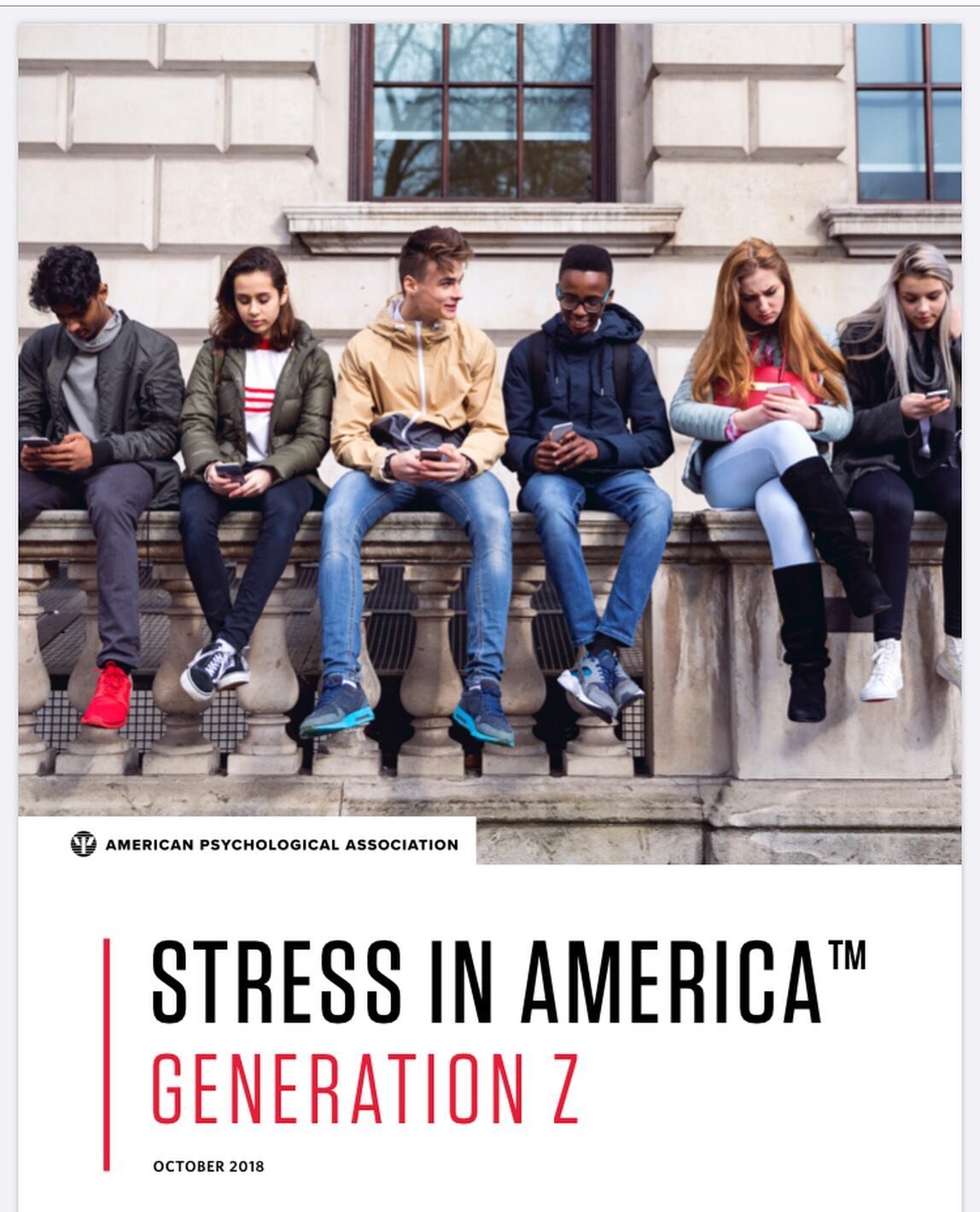 Today I want to talk about Gen Z. Gen Z is the most stressed generation, according to the APA @americanpsychological . They&rsquo;re more stressed about events in the national news, common stressors (work, money, health, and the economy), and less li