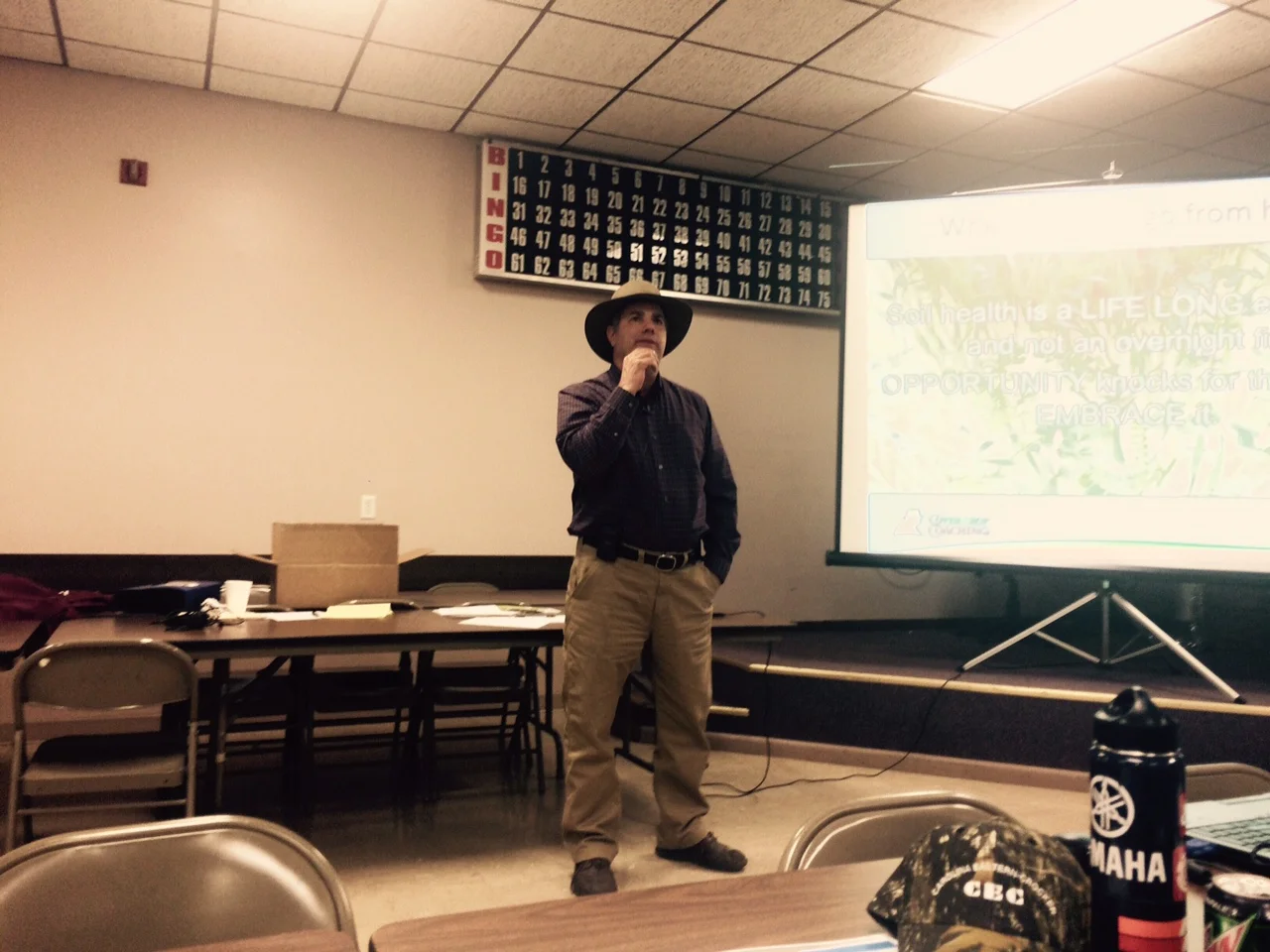 Keynote speaker Steve Groff, farmer and owner of Cover Crop Consulting, gave two presentations, “Making Cover Crops Pay” and “Strategies for Terminating Cover Crops”.
