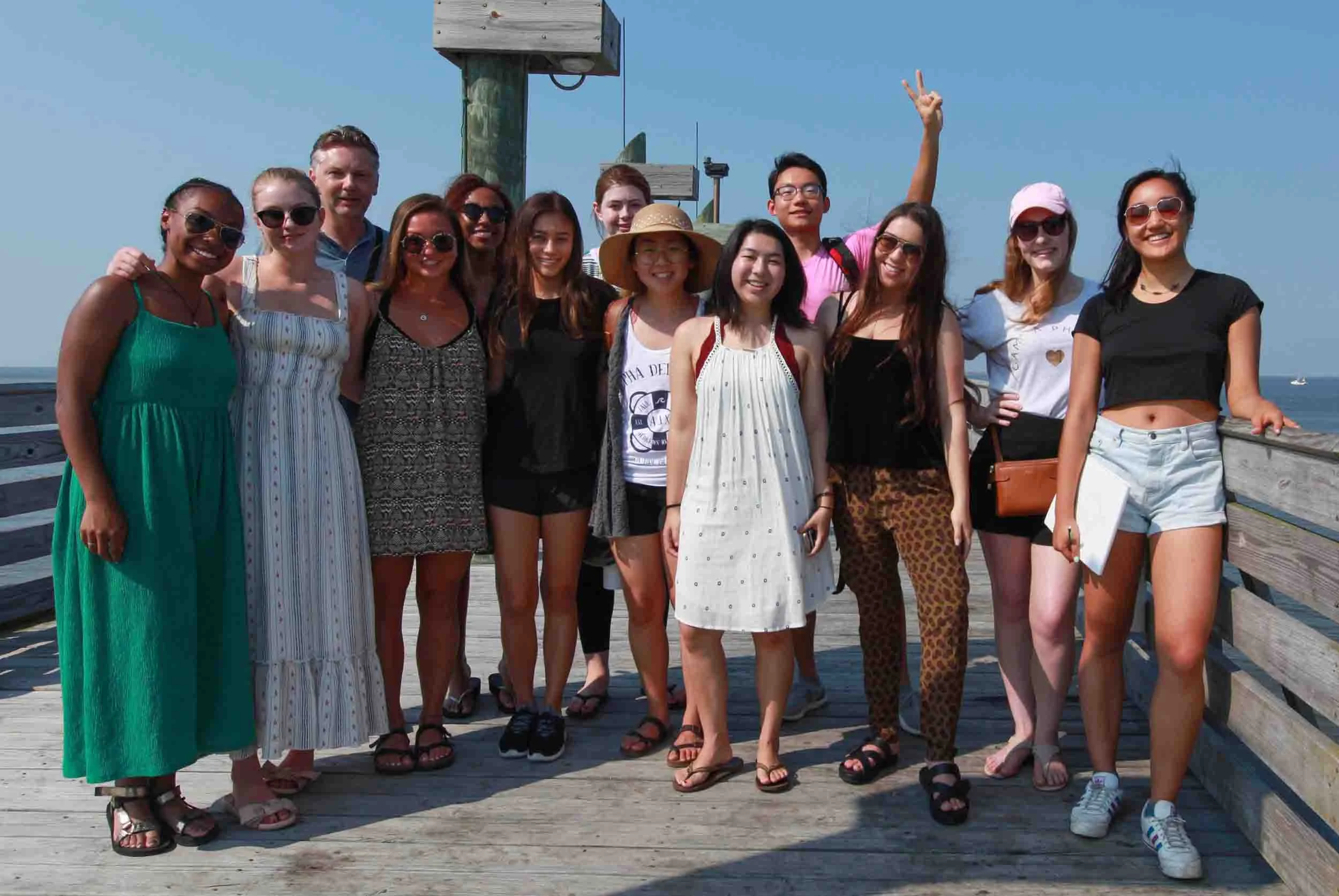With USC student ‘bookpackers’, Grand Isle, Louisiana