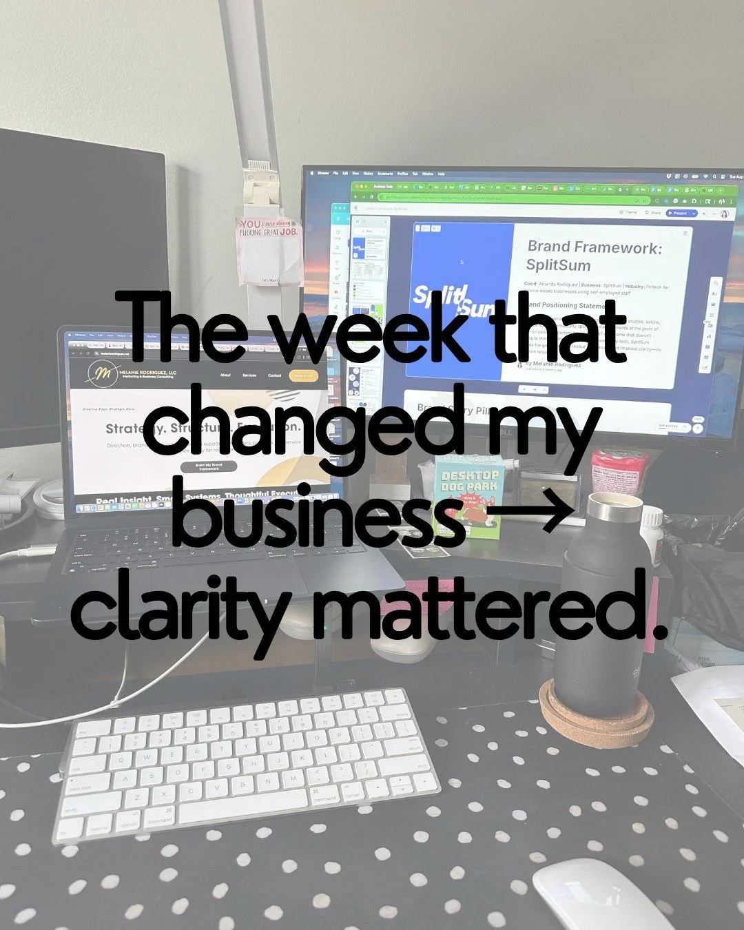 Not every big shift comes from a launch or a viral post.

For me, the week that changed my business wasn&rsquo;t glamorous &mdash; it was the week I finally got clear on how I wanted to show up, who I was here to serve, and what felt sustainable.

Cl
