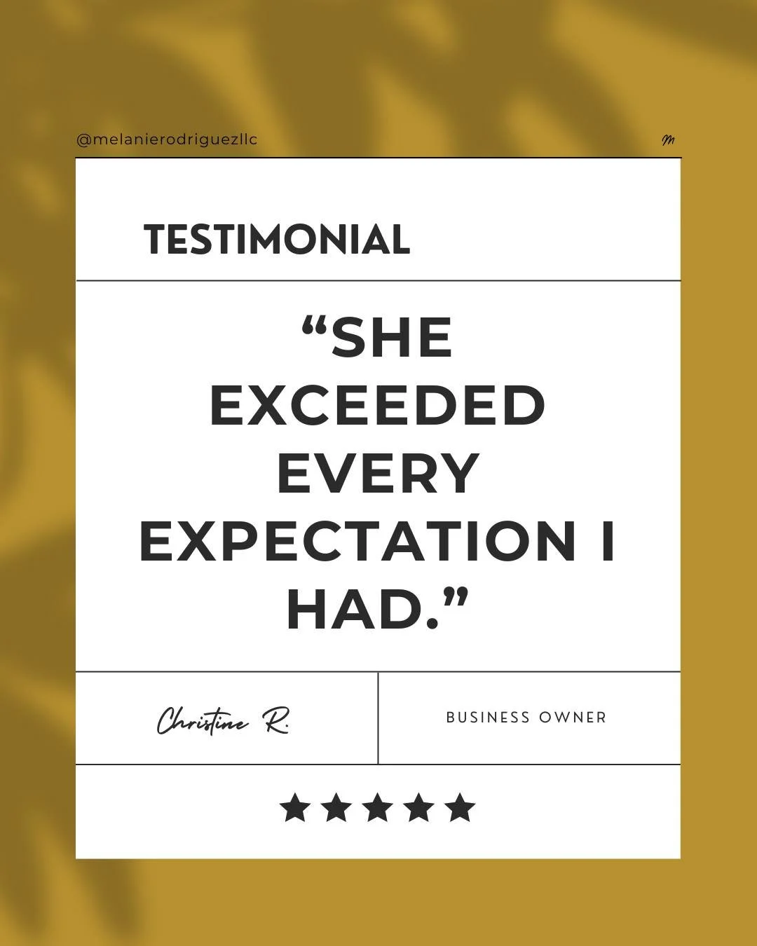 &ldquo;She exceeded every expectation I had.&rdquo; ✨

That&rsquo;s what Christine said after going through the Brand Framework process for her business, Intuitive Nurturing Inc.

We built her custom brand positioning, clarified her client profile, a