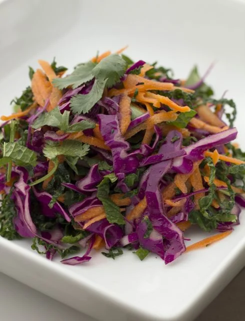 Detox Fresh Herb and Red Cabbage Salad
