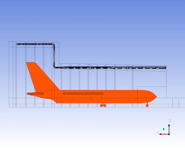 2D Model of Air craft Hangar