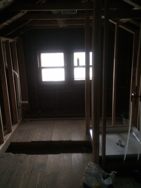 Master bath - There was a ton of unfinished space in the attic that we turned into an awesome walk in closet and bathroom
