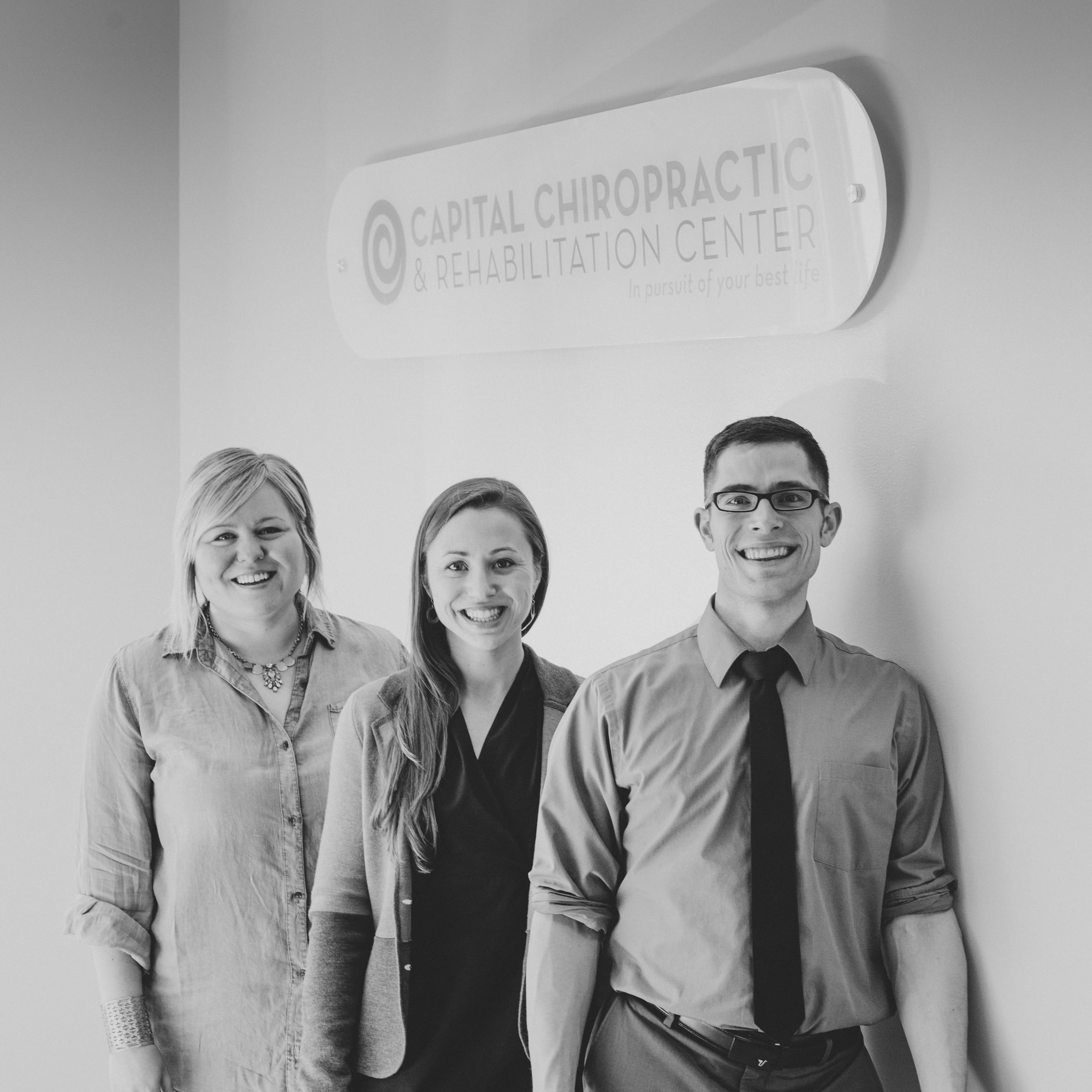 The Capital Chiropractic crew (from left to right): Jen Morrow, Abbie Sawyer, and Dr. Chris LoRang