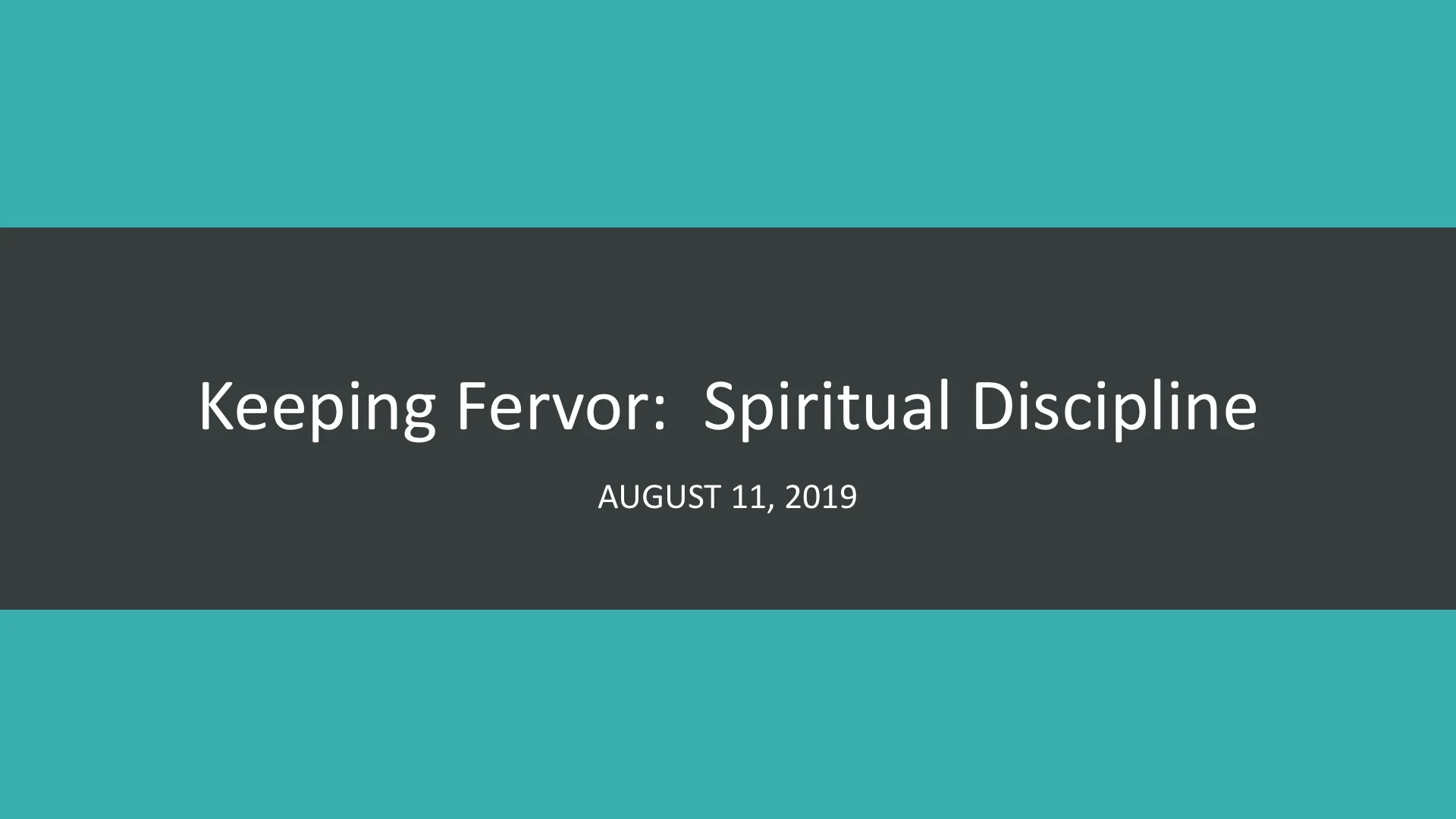 Keeping Fervor
